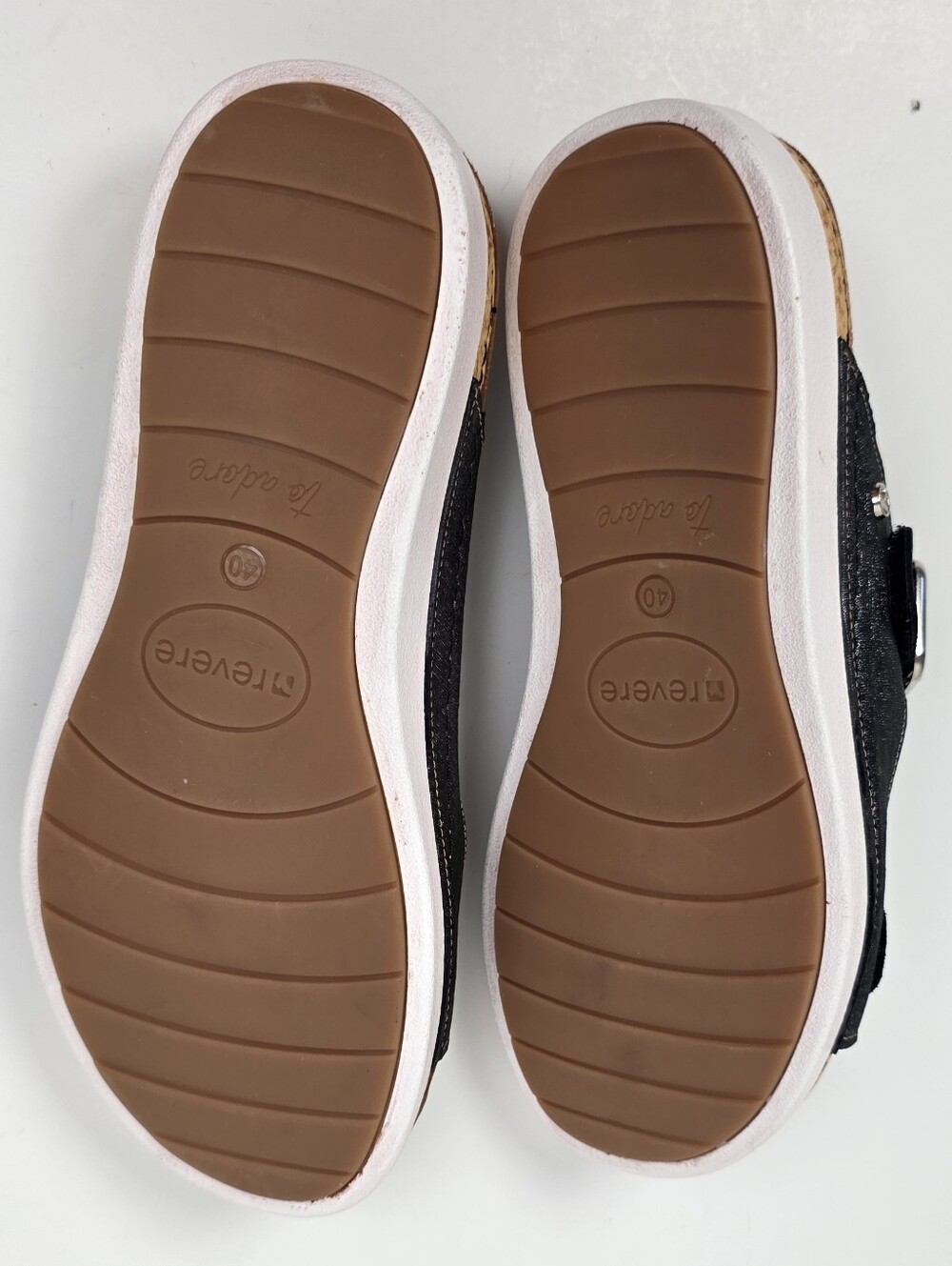 Revere Brighton Slide Sandals Black Linen NEW - 9 - Picture 4 of 12